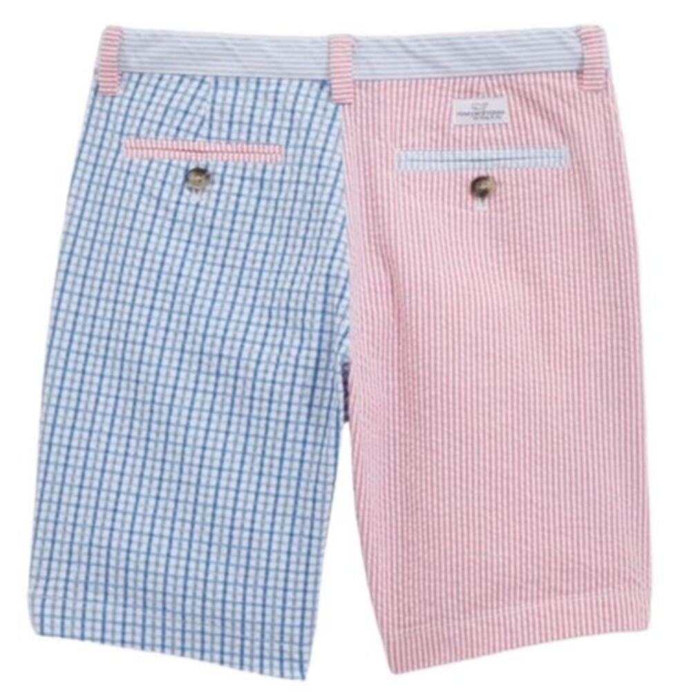 VINEYARD VINES Red White Blue Seersucker Party Stretch Breaker Shorts ~ Boys 16